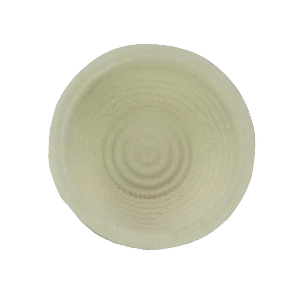 Wood pulp Banneton 750g bread round crease top view