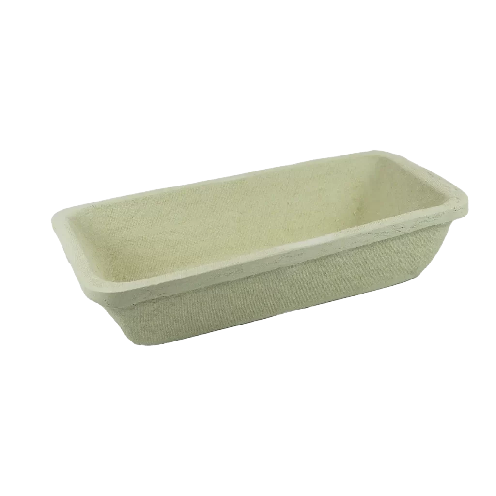 Wood pulp Banneton 0.75kg bread long angular with plait pattern